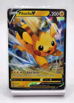 Pokemon TCG Pikachu V SWSH285 Black Star Promo ⚡ NM Pokemon Card - Image 1