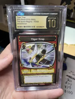 Vintage One Piece TCG TIGER TRAP! 2005 CCG, Mint CGC 10 Quest Begins, Zolo Card - Image 5