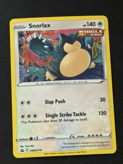Snorlax SWSH119 Black Star Promo Holo Rare Chilling Reign Pokemon Card NM/M - Image 1
