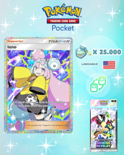 Pokemon TCG (Trading Card Game) Pocket | Iono Trainer Full Art Card - Image 1
