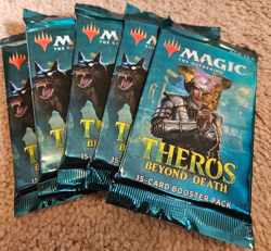 Magic: The Gathering lot of 5 packs of Theros Beyond Death Booster Packs - Image 1