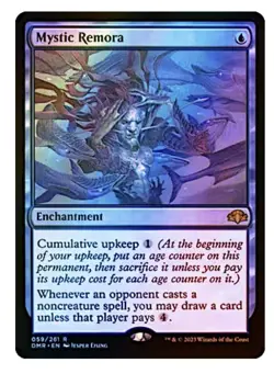 NM FOIL Mystic Remora - Magic the Gathering: Dominaria Remastered - Free Ship - Image 1