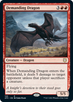 Demanding Dragon x1 - Commander: Adventures in the Forgotten Realms - NM-Mint, E - Image 1