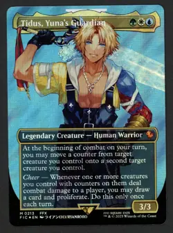 ***Surge FOIL Borderless Tidus, Yuna's Guardian*** MTG Final Fantasy Kid Icarus - Image 1
