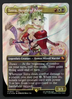 ***Surge FOIL Borderless Terra, Herald of Hope*** MTG Final Fantasy Kid Icarus - Image 1