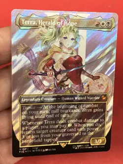 ***Surge FOIL Borderless Terra, Herald of Hope*** MTG Final Fantasy Kid Icarus - Image 3