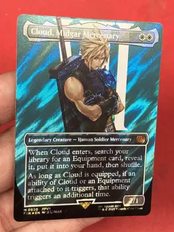 ***Surge FOIL Borderless Cloud, Midgar Mercenary*** MTG Final Fantasy Kid Icarus - Image 3