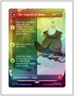 1x The Legend of Roku, Foil Borderless Art, Magic MTG NM - Image 1