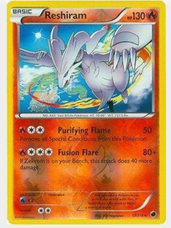 Reshiram 17/116 | Mint/Near Mint | Reverse Holo | Pokemon Plasma Freeze - Image 1