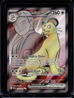 2025 Pokemon SV Destined Rivals DRI EN Team Rocket's Persian ex #219/182 - Image 1