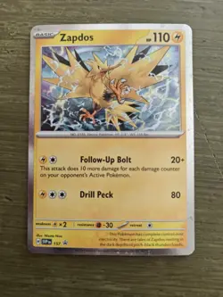 Pokemon - Zapdos SVP 157 - Surging Sparks - Black Star Promo - Cosmos Foil - Image 1