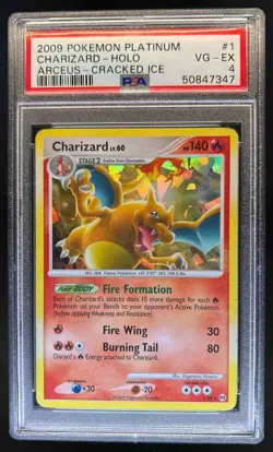 2009 Pokemon Platinum Arceus Charizard Promos Holo #1/99 PSA 4 - Image 1