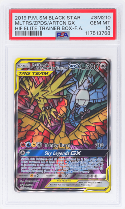 2019 Pokemon SM Black Star Promo Hidden Fates Articuno/Moltres/Zapdos Gx PSA 10 - Image 1