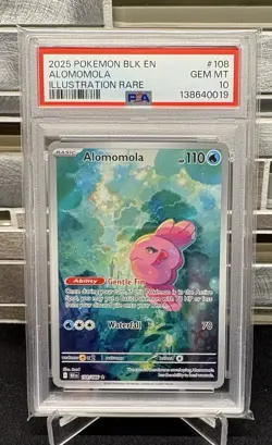 Pokemon Black Bolt Alomomola #108 Illustration Rare PSA 10 GEM MINT - Image 1
