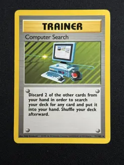 POKEMON COMPUTER SEARCH 71/102 RARE TRAINER BASE SET - Image 1