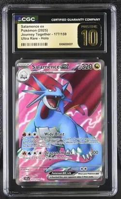 Salamence EX *CGC PRISTINE 10* Ultra Rare *#177* Journy Together * Pokemon - Image 1