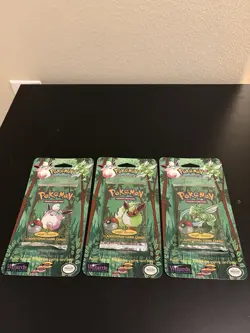 Pokemon Jungle Blister Pack Art Set, 3x Packs, From My Case Open! Fresh Open! - Image 2