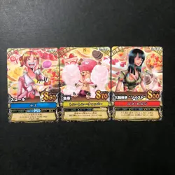 S4574 Nami Chopper Nico Robin Japanese One Piece Berry Match Carddass Card - Image 1