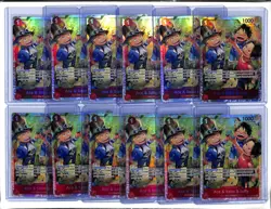 (12) Lot 2025 One Piece Carrying On His Will OP13 Ace Sabo Luffy #OP13-007 SR - Image 1