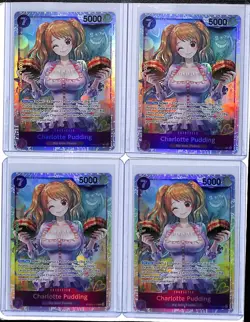 (4) Lot 2025 One Piece PRB02 The Best Vol. 2 Charlotte Pudding #PRB02-010 SR - Image 1