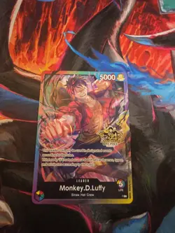 ONE PIECE TCG MONKEY D. LUFFY RARE 3RD ANNIVERSARY PROMO ALT ART ST01-012 NM - Image 1