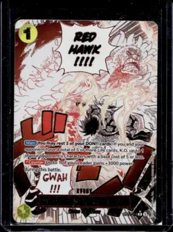 2025 One Piece Fist of Divine Speed Gum-Gum Fire-Fist Pistol Red Hawk #OP11-114 - Image 1