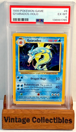 1999 POKEMON BASE SET UNLIMITED #6 GYARADOS-HOLO PSA 6 - Image 1