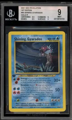 Pokemon Shining Gyarados Neo Revelation 1st Edition Holo Secret Rare #65 BGS 9 - Image 1