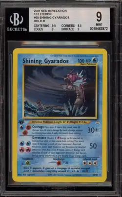 Pokemon Shining Gyarados Neo Revelation 1st Edition Holo Secret Rare #65 BGS 9 - Image 1