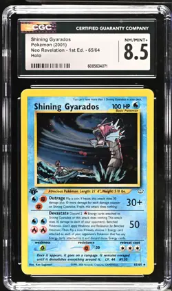 POKEMON CGC 8.5 Shining Gyarados 65/64 Neo Revelation - 1st Edition Secret Rare - Image 1