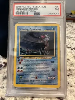 Pokemon Shining Gyarados Neo Revelation 1st Edition Holo Secret Rare #65 PSA 7 - Image 4