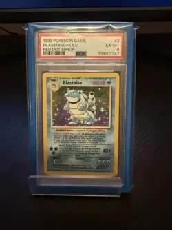 1999 Pokemon Game Blastoise Holo Red Dot Error Psa 6🚨 Low Pop 🚨 - Image 2