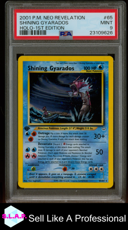 SHINING GYARADOS-HOLO 1ST EDITION POKEMON NEO REVELATION 2001 65 PSA 9 - Image 1