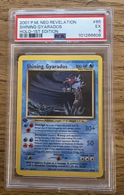 Shyning Gyarados 1st Edition Holo Neo Revelation 65/64 - PSA Grade 5 - Image 1