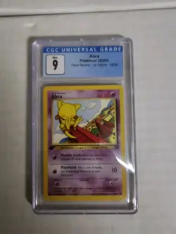 CGC 9 MINT Abra Team Rocket 1st Edition 49/82 Pokemon Card - Image 1