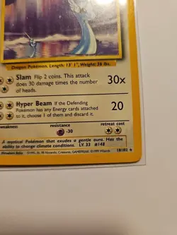 Pokemon TCG Dragonair Base Set Unlimited Rare Card 18/102 - Image 4