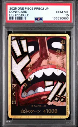 2025 ONE PIECE PRB02 JAPANESE USOPP-GOLD DON!! CARD PSA 10 - Image 1