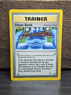 Focus Band 86/111 Neo Genesis Rare Pokemon Card Vintage LP - Image 1
