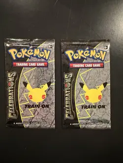 Lot of 2 Pokemon TCG Celebrations Booster Packs (4 Cards Each) - New, Sealed - Image 1