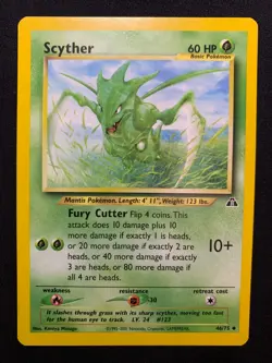 SCYTHER - 46/75 - NEO DISCOVERY - POKEMON CARD - LP - Image 1