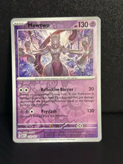 Pokemon Mewtwo TCG Scarlet & Violet 151 Reverse Holo Holo Rare Card 150/165 - Image 1
