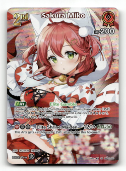 hololive OFFICIAL CARD GAME Sakura Miko (SR) - Elite Spark - Image 1