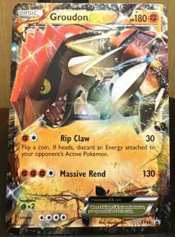 Pokemon Pokemon TCG Groudon EX XY42 XY Black Star Promo Holo Card - Image 1