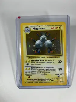 Pokemon TCG Magneton 9/102 Holo Rare Unlimited WOTC Base Set Card - Image 3