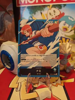 Nami OP03-040 L Mighty Enemies - ONE PIECE Card Game JAPANESE NM See Pics - Image 1