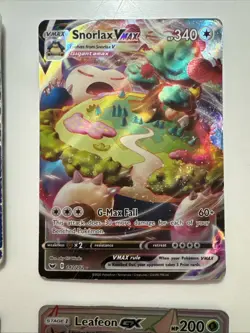 DAMAGED HP MP Pokemon Card Lot MEW EX, LEAFEON EX, SNORLAX VMAX, 80+ Cards - Image 3