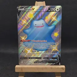 Ditto V SHINY SV118/SV122 Shining Fates NM Full Art Ultra Rare Pokemon Card - Image 1