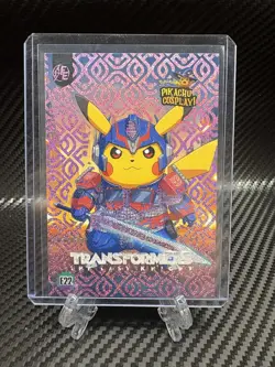 Pokemon Pikachu Cosplay Card Transformers E22 Holo Foil Refractor NM - Image 1