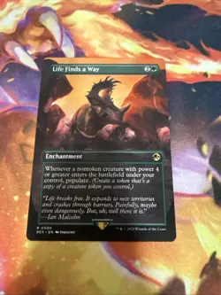 Magic MTG - Life Finds a Way (Borderless) - Universes Beyond: Jurassic Park - Image 1
