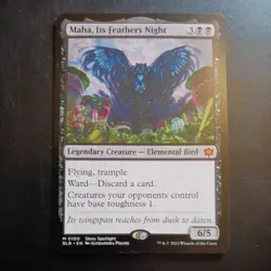 Mtg Maha, Its Feathers Night NM Bloomburrow Magic the Gathering Mythic Rare - Image 1